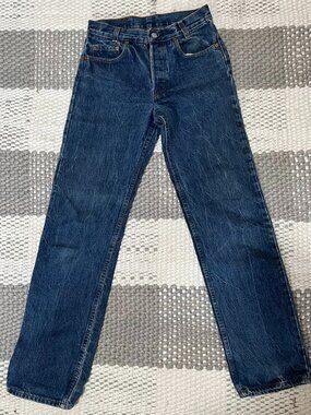 1980s Vintage Levi's STUDENT FIT 701-0117 29W 34L Button Fly